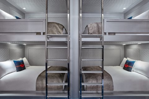 Stacked Quad Queen Bunk Guest Room