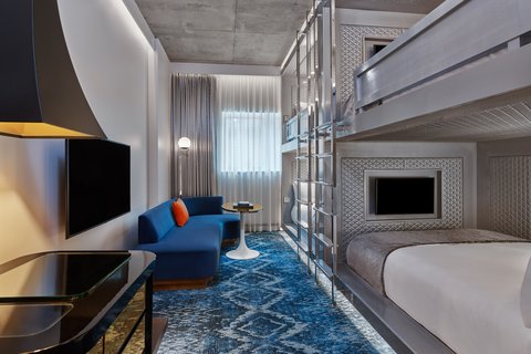 Stacked Quad Queen Bunk Guest Room