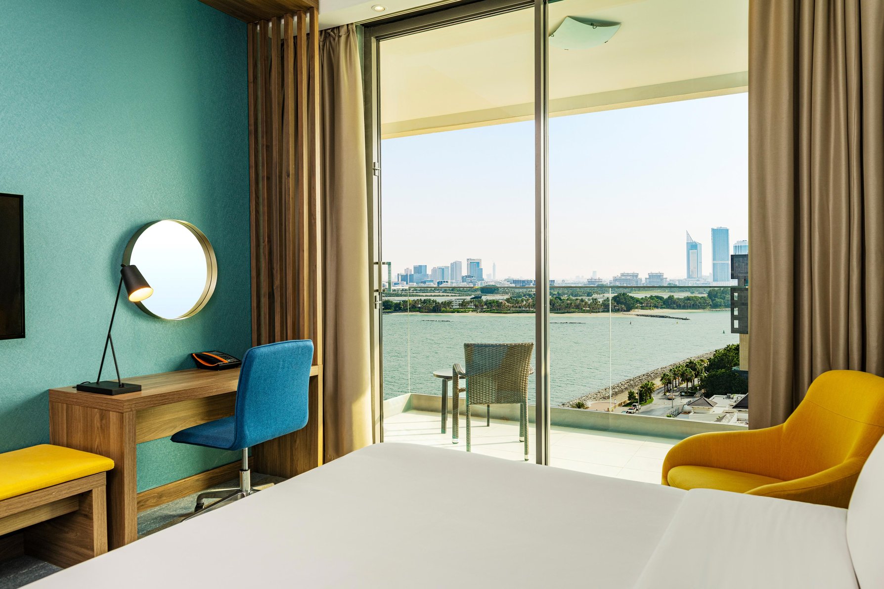 Aloft Palm Jumeirah by Marriott Room Type - Aloft Partial Sea View King Room with Balcony including 20% off F&B, Spa & Abra Boat Tour Discount Aloft Palm Jumeirah by Marriott Room Type - Aloft Partial Sea View King Room with Balcony including 20% off F&B, Spa & Abra Boat Tour Discount