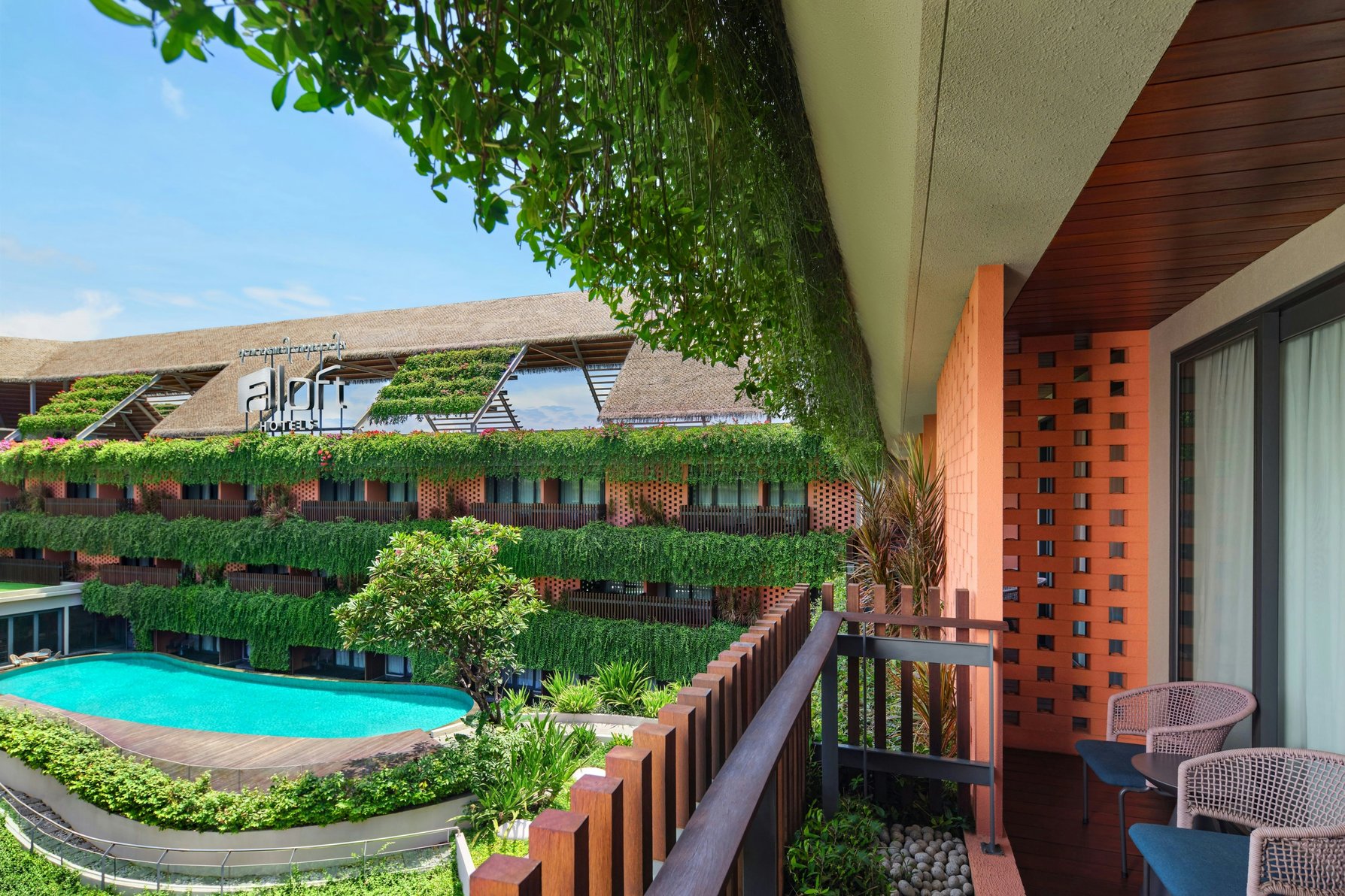 Aloft by Marriott Bali Kuta at Beachwalk Room Type - Aloft Pool View King, Guest room, 1 King, Pool view, Upper floor, Balcony Aloft by Marriott Bali Kuta at Beachwalk Room Type - Aloft Pool View King, Guest room, 1 King, Pool view, Upper floor, Balcony
