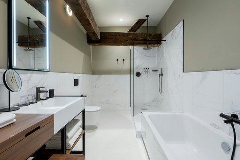 Spacious Marble Bathroom