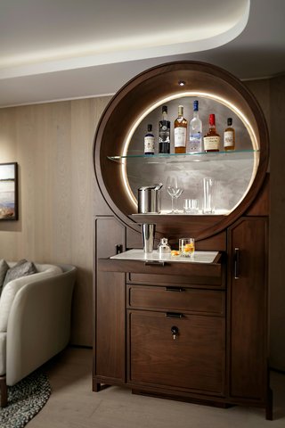 Guest Room - Handcrafted Walnut Bar