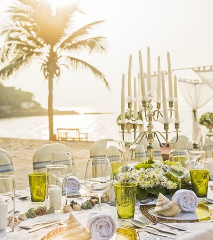 InterContinental Pattaya Resort Beach Dinner Setup Sunset