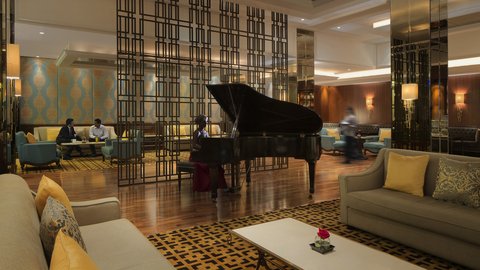 Noor Lounge with soothing music from our grand piano