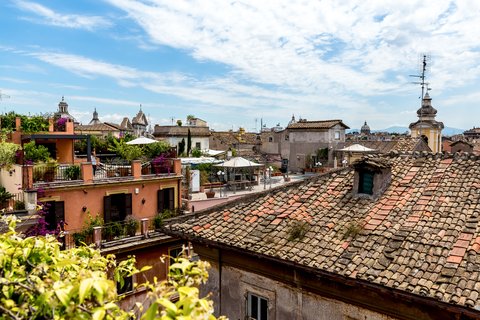 Vista sobre los tejados romanos