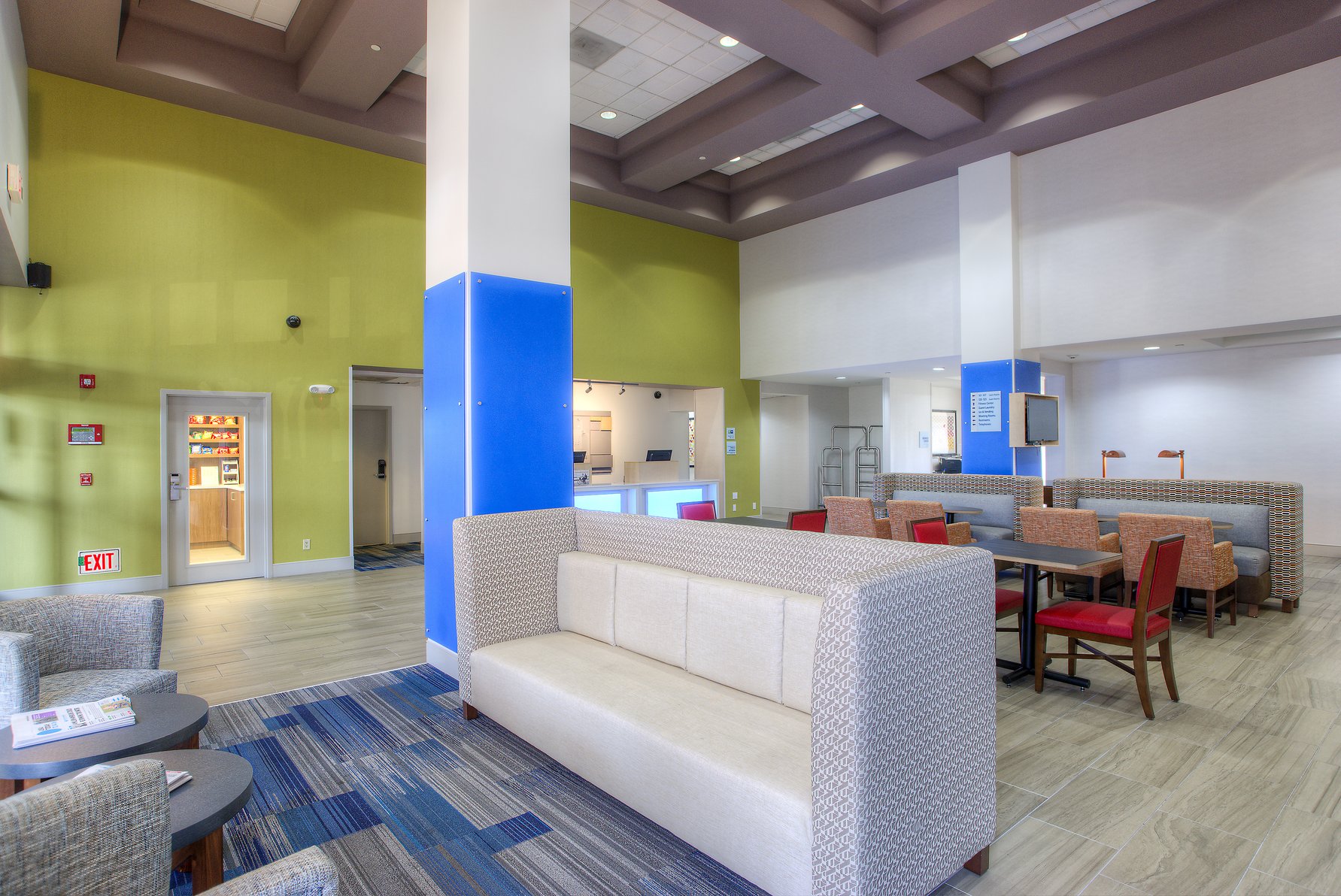 Unwind and relax in our modern hotel lobby