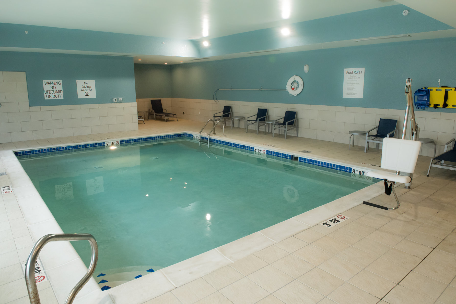 Heated indoor swimming pool