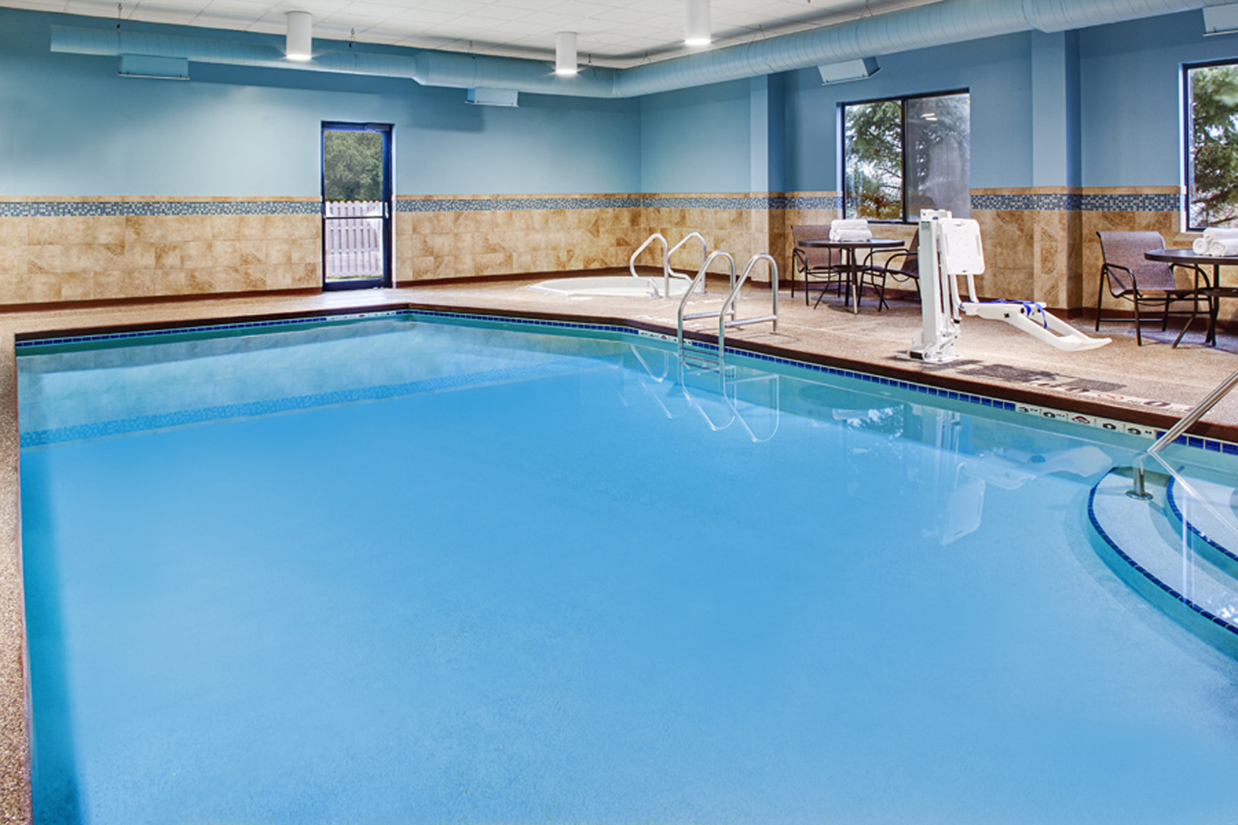 Go for a swim in our heated indoor pool!