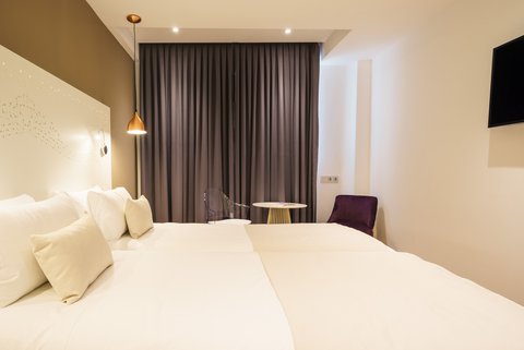 Twin Room With Curtains Closed