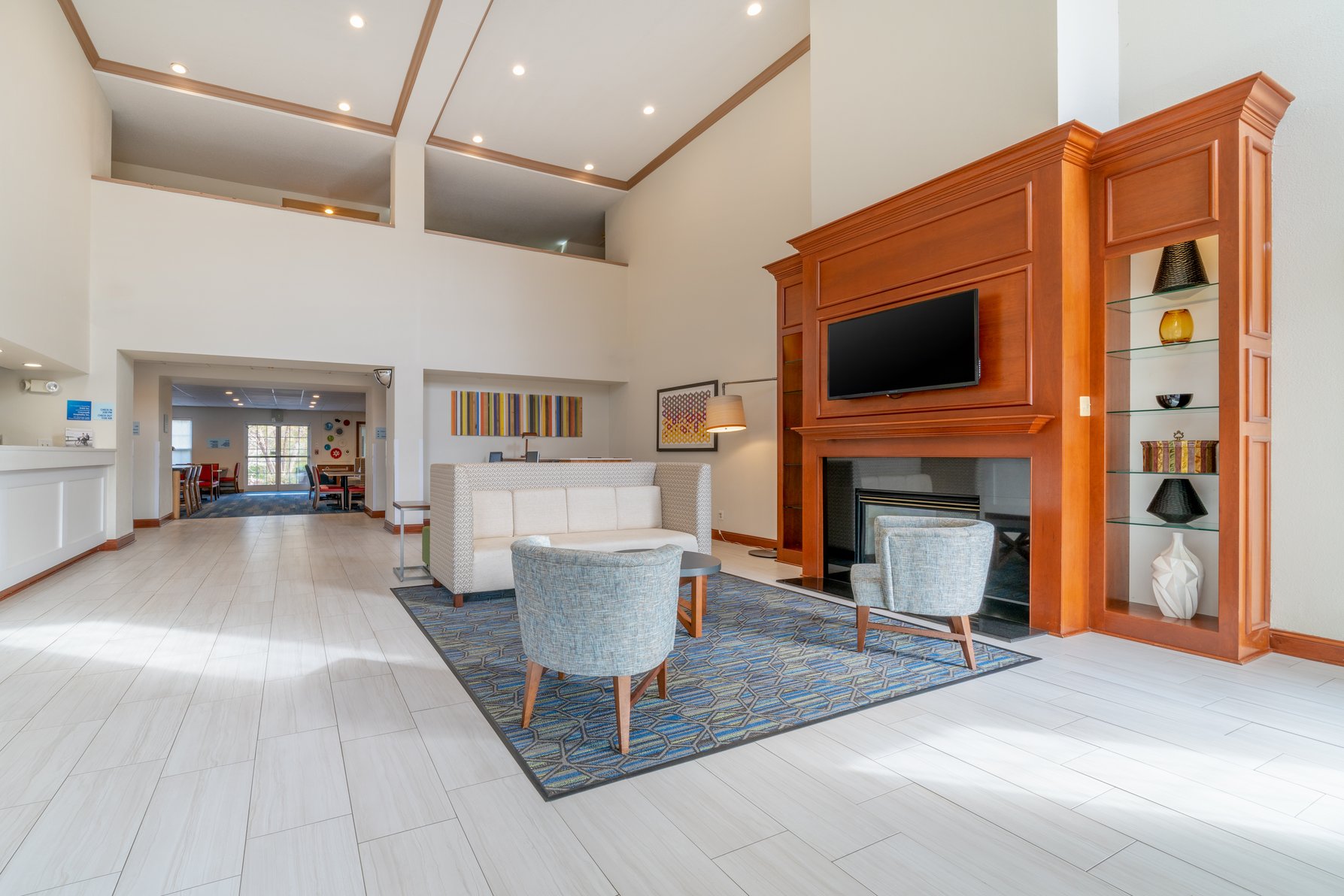 Welcome to our hotel lobby with free Wi-Fi.