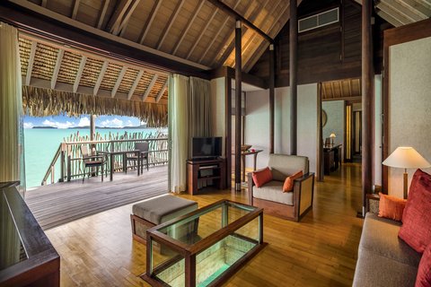 View of a Living Room in a Pool Overwater Villa