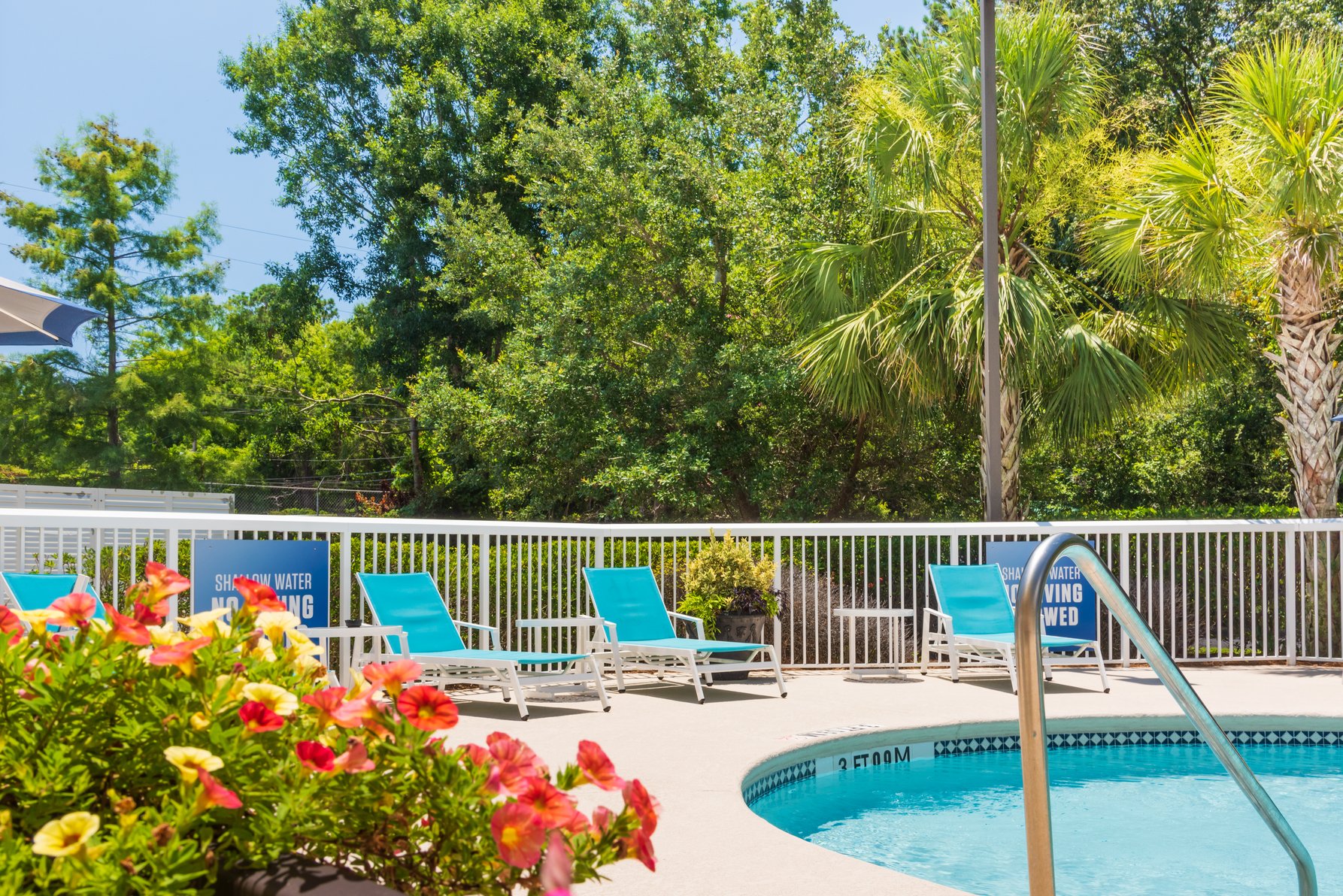 Our seasonal outdoor pool is perfect for soaking in the sun