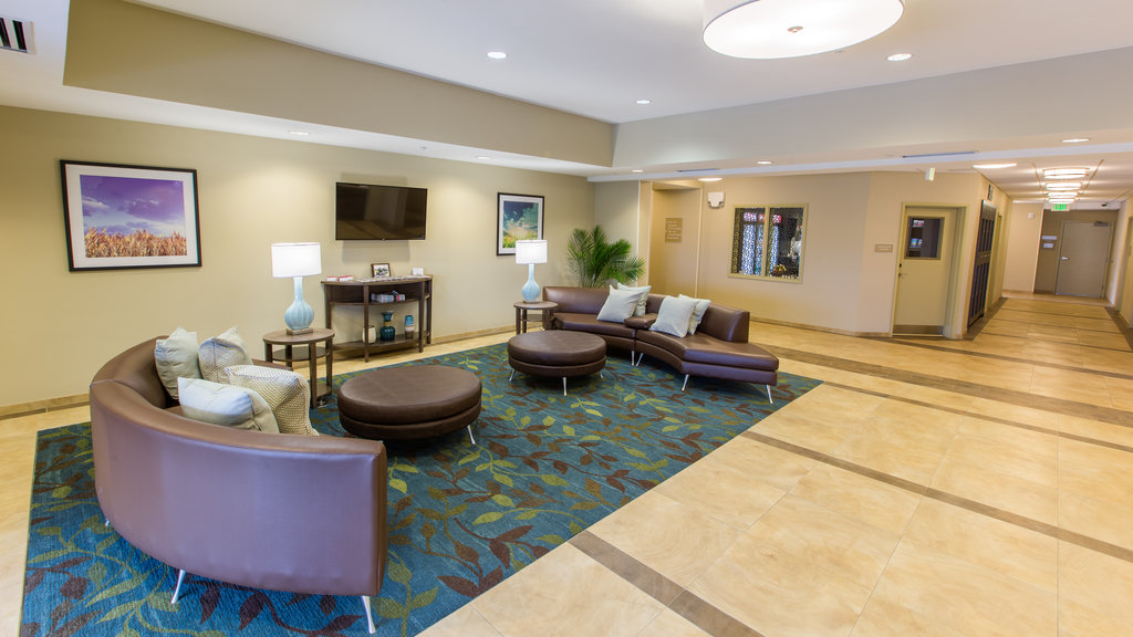 Sat quietly in Overland Park, our hotel lobby waits to greet you.