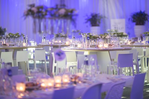 Dinner setup Grand Ballroom