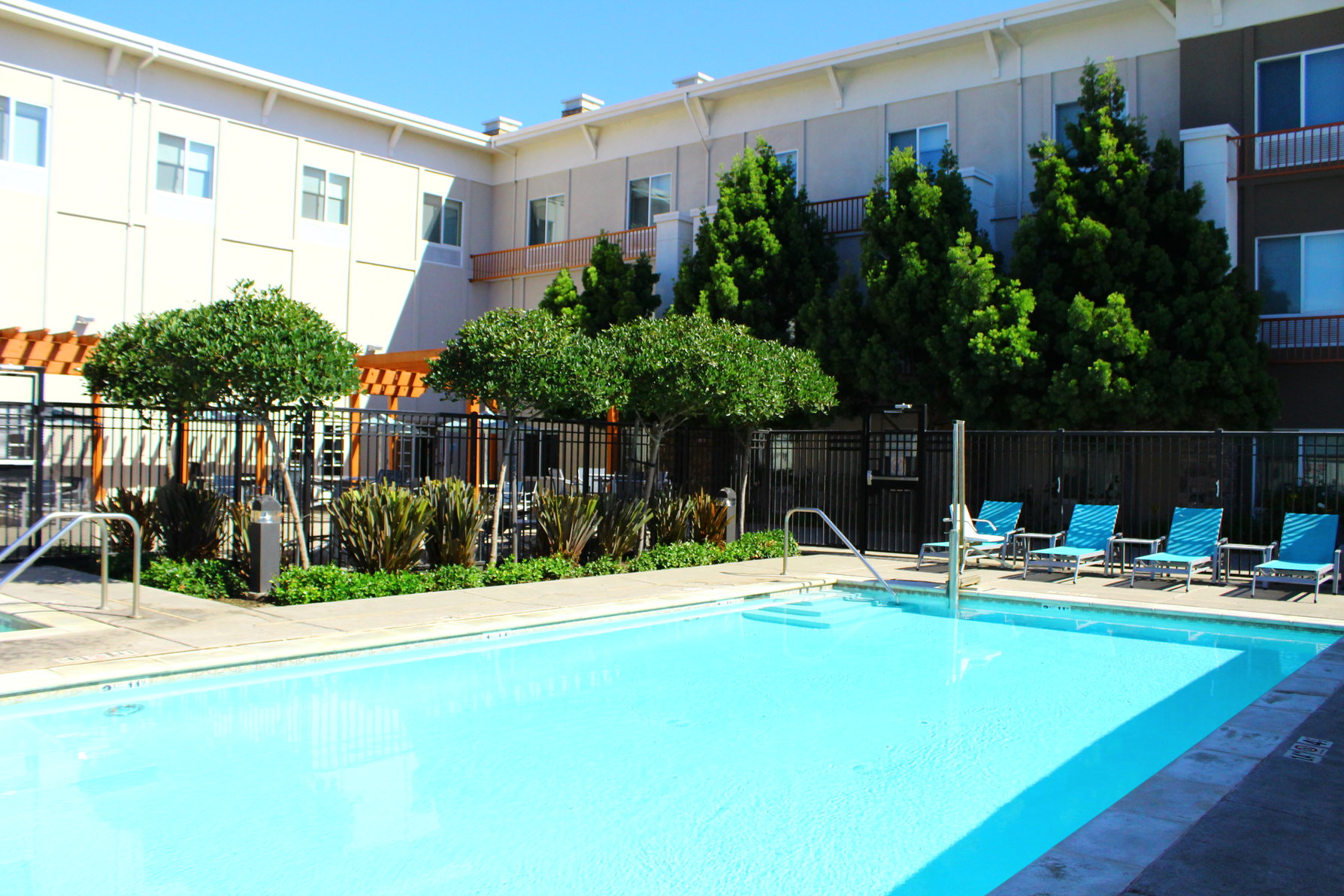 Unwind at our outdoor swimming pool and spa