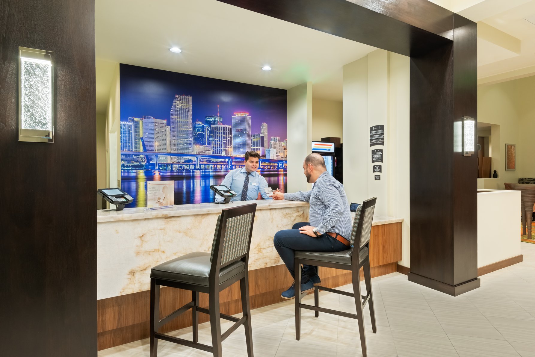 Our friendly front desk staff is available 24/7.  