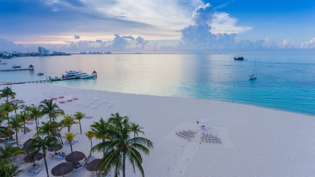 Dream beach wedding in white-sand and stunning turquoise water.