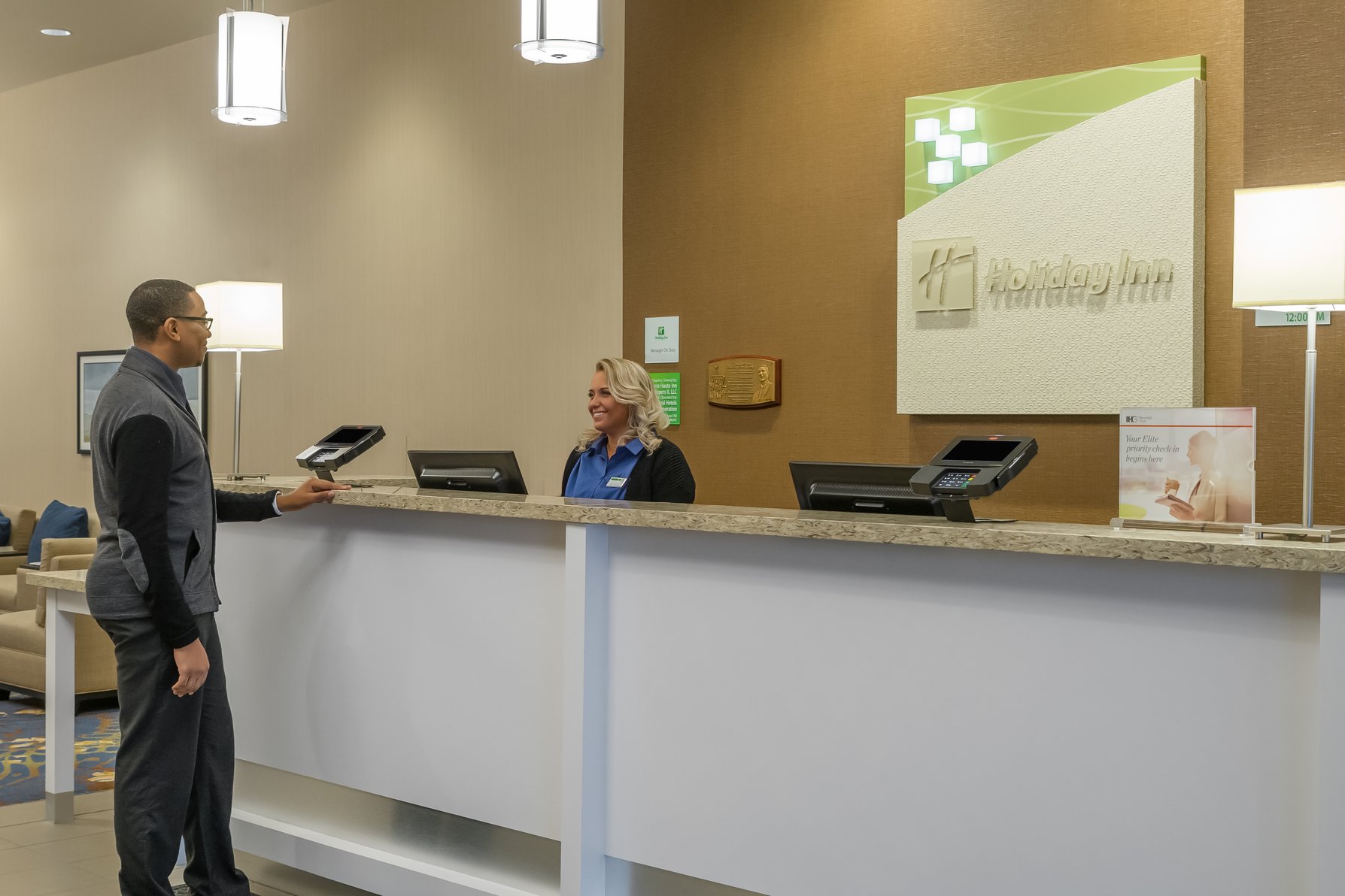 The Front Desk where expert and friendly staff are ready to help.