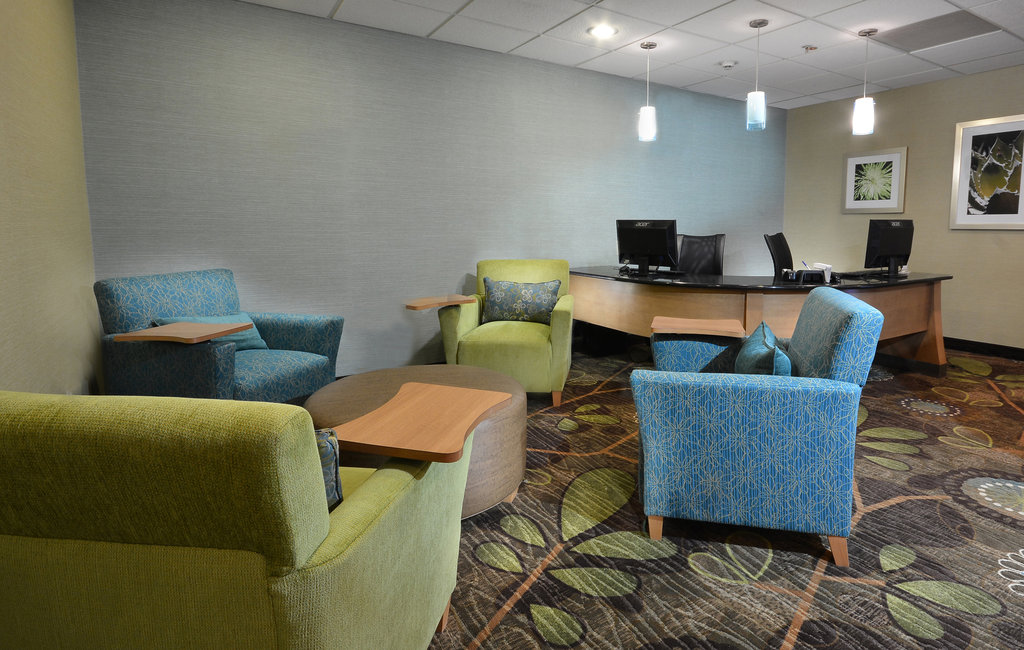 Relax in our lobby after a day furniture shopping in High Point.