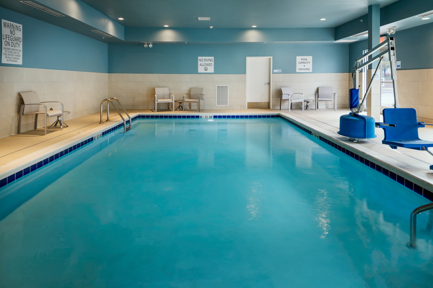 Take a dip in our heated, indoor pool during your stay.