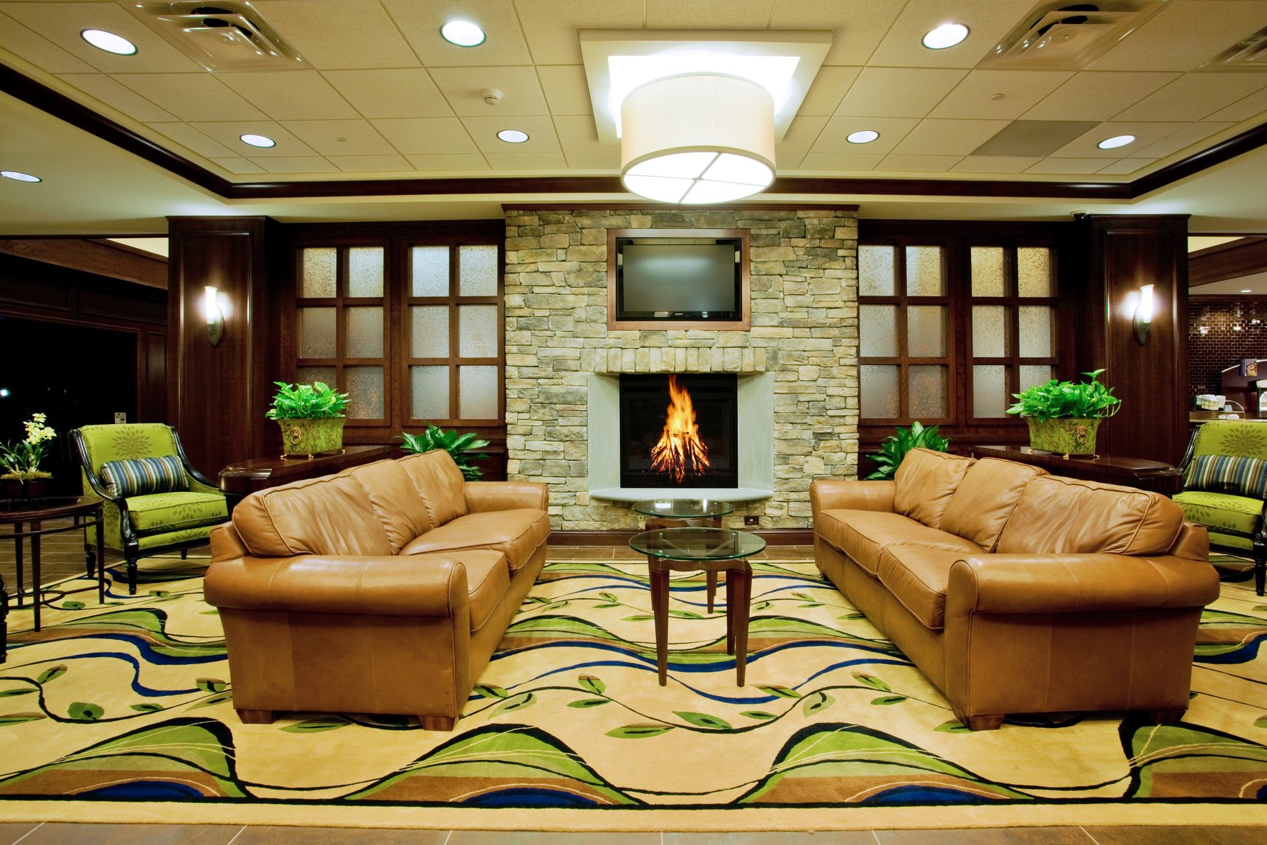 Stay warm by our fire!