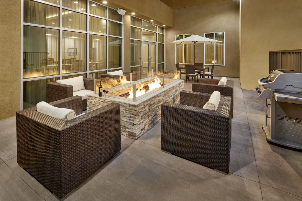 Enjoy the firepit and grills on the outdoor patio