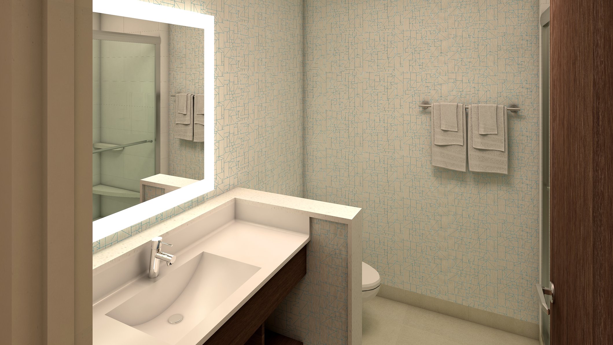 Holiday Inn Express & Suites - Kingfisher Room Type - 1 King Standard Communication Accessible Roll Shower