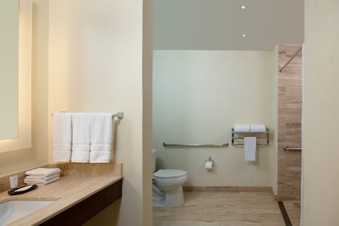 Baño con instalaciones para personas con necesidades especiales - Ducha con acceso para sillas de ruedas