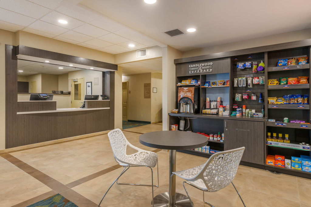 Candlewood Suites Lobby Featuring Our 24 Hour Candlewood Cupboard