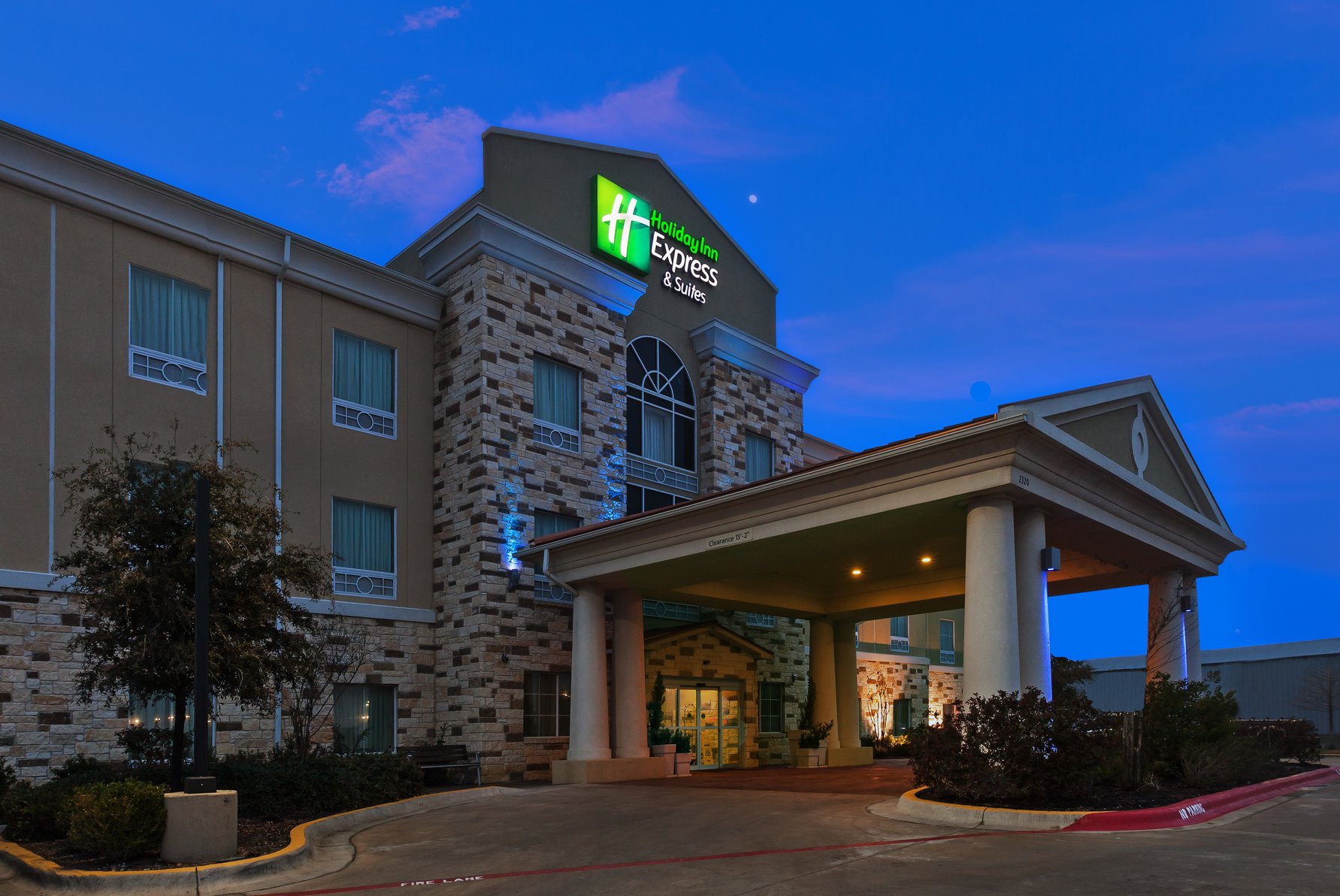 A view of our Hotel Exterior in the evening