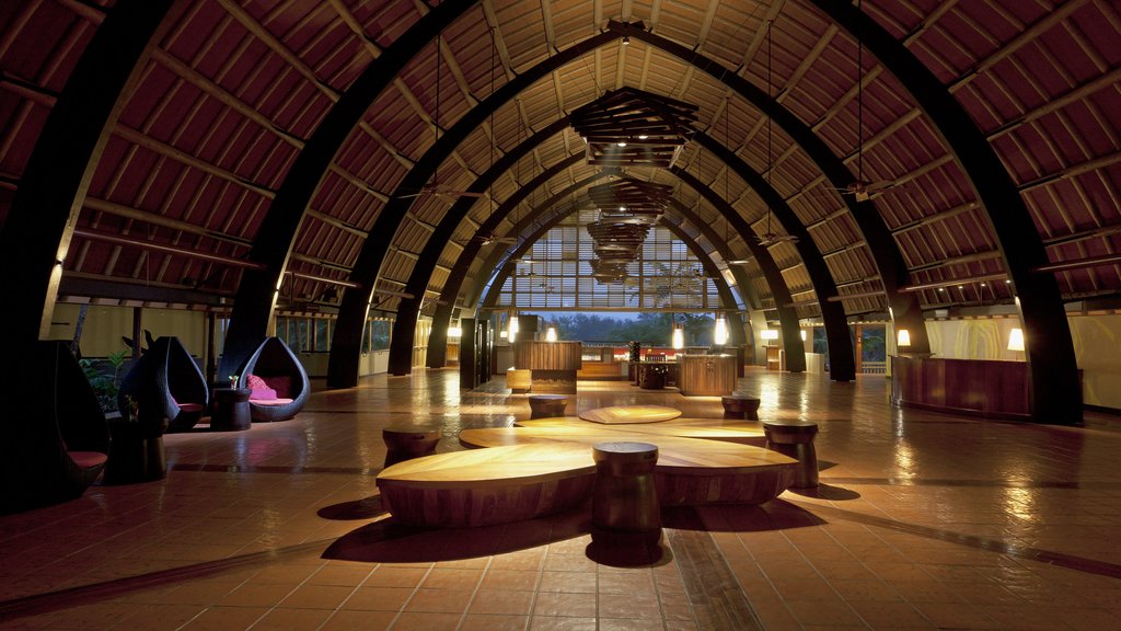 Hotel Lobby, traditional Melanesian style roof