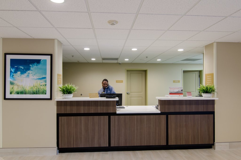Welcome to our lobby where we offer free wi-fi! 