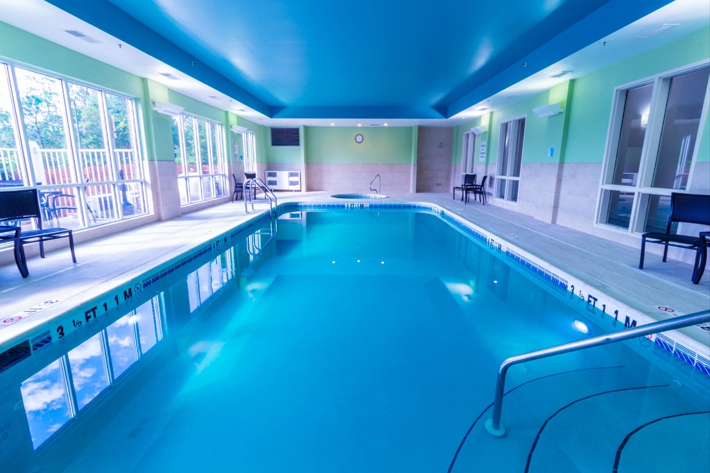 Indoor heated pool and hot tub
