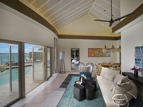 Two Bedroom Overwater Villa - Living Area