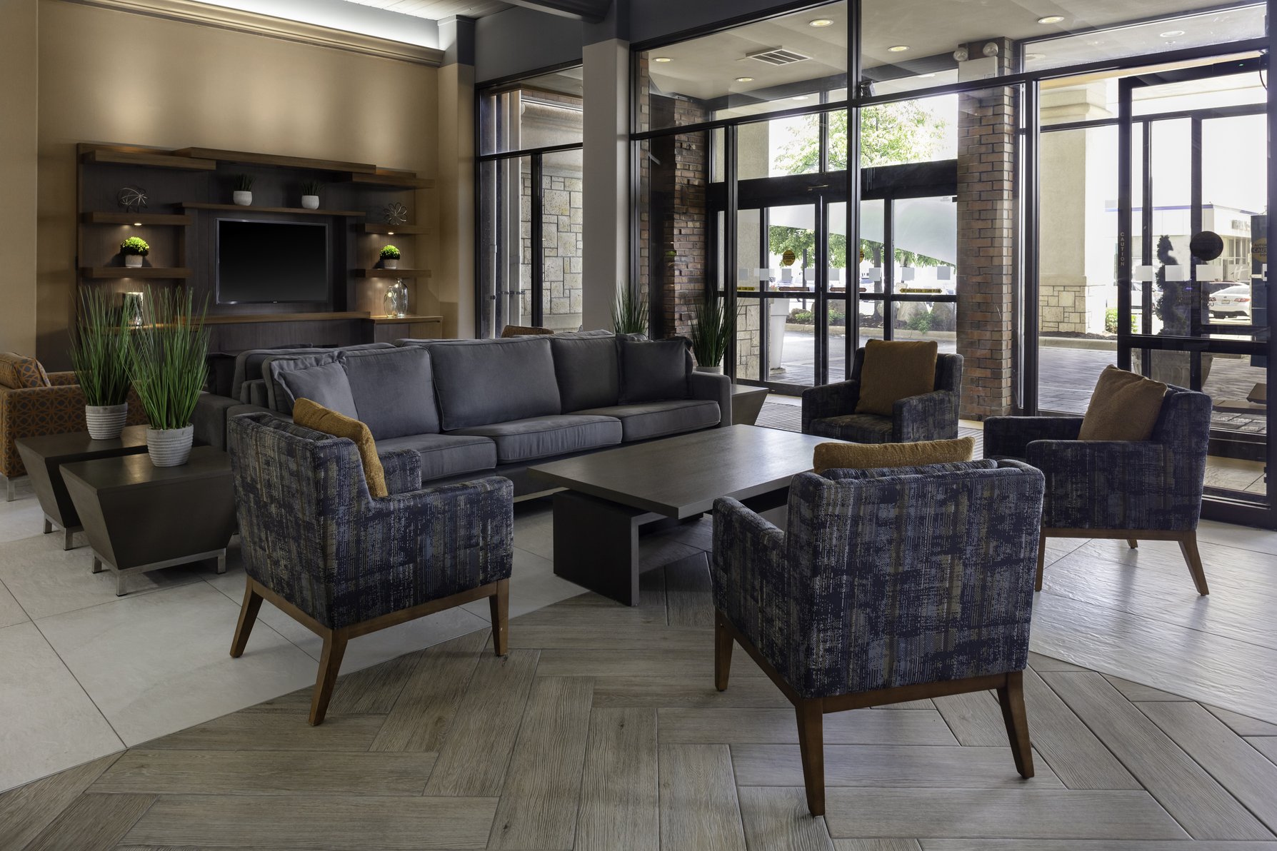 The spacious newly redesigned lobby offers a relaxing refuge!