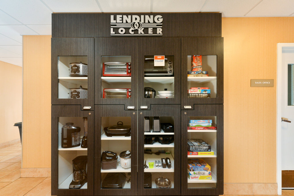 Ask the front desk about our lending locker.