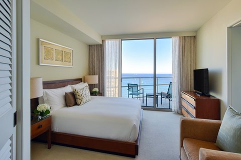 Trump Waikiki Ocean View Suite Bedroom Balcony View