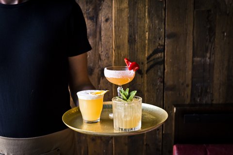 Enjoy a crafted cocktail in BABA Bar