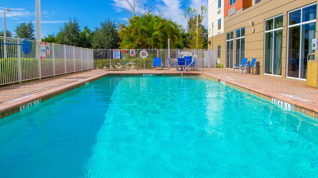 Come Relax in the Outdoor Heated Pool after a hard day. 