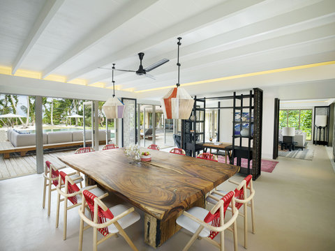 Three Royal Beach Residence Dining Area