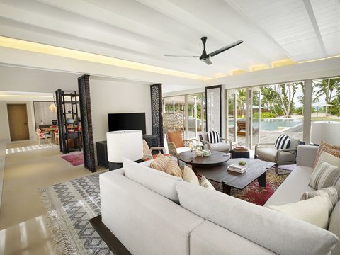 Three Bedroom Royal Beachfront Residence Living area