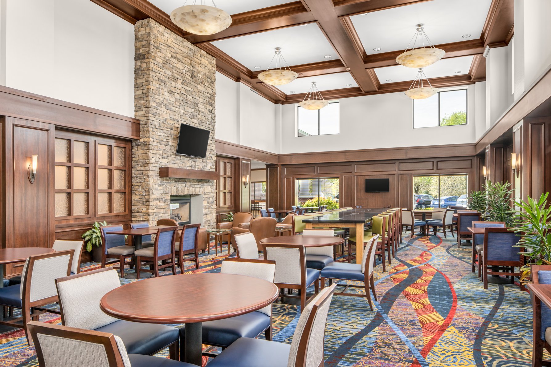 Relax in our beautiful, welcoming Great Room with free Wi-Fi.