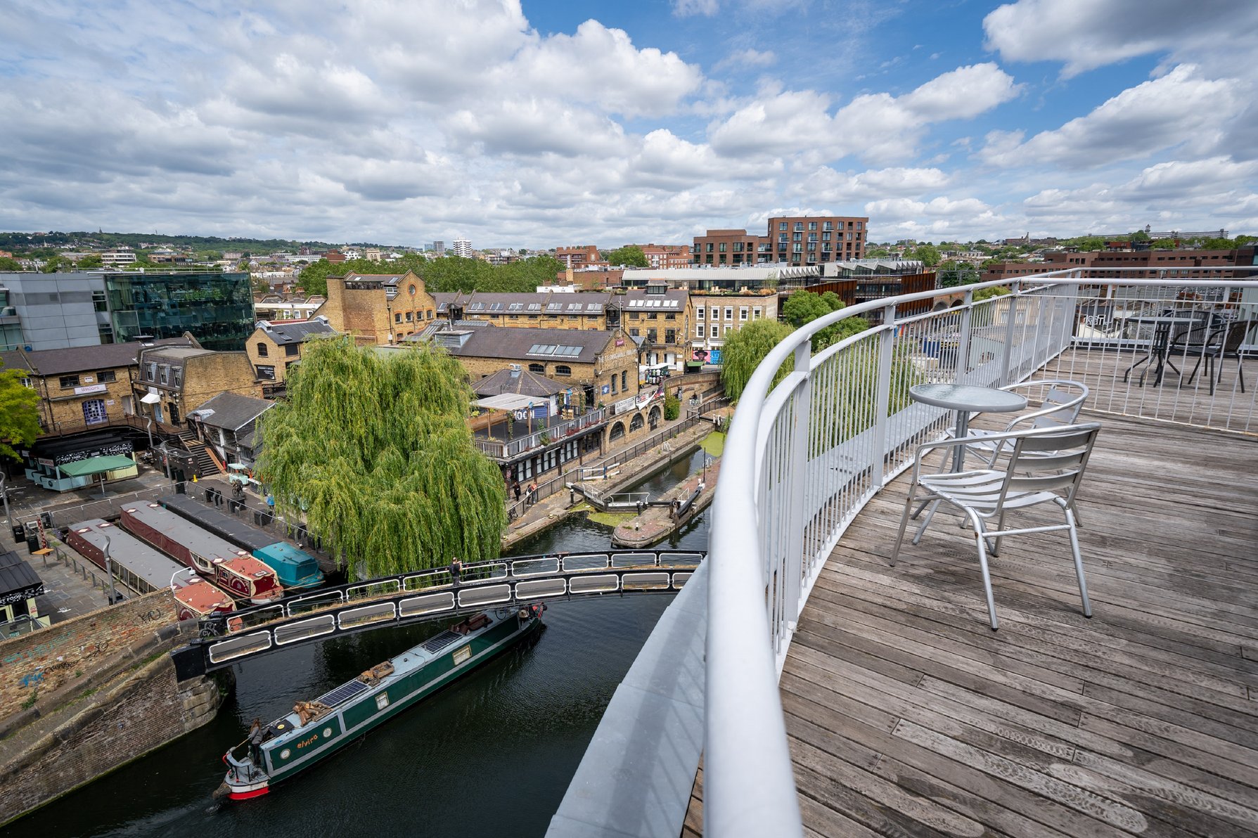 Penthouse balcony overlooking Regent's Canal