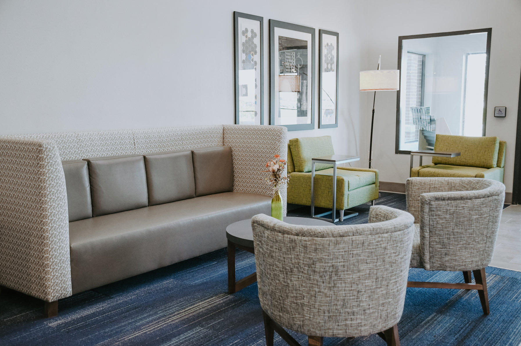 Our lobby welcomes you to enjoy time with friends & family.