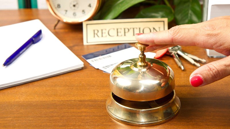 Front Desk Copper Crown Magnuson MI Lobby