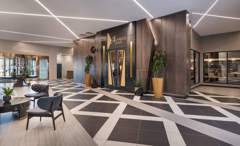 Our lobby offers a grand welcome that can elevate your mood. 
