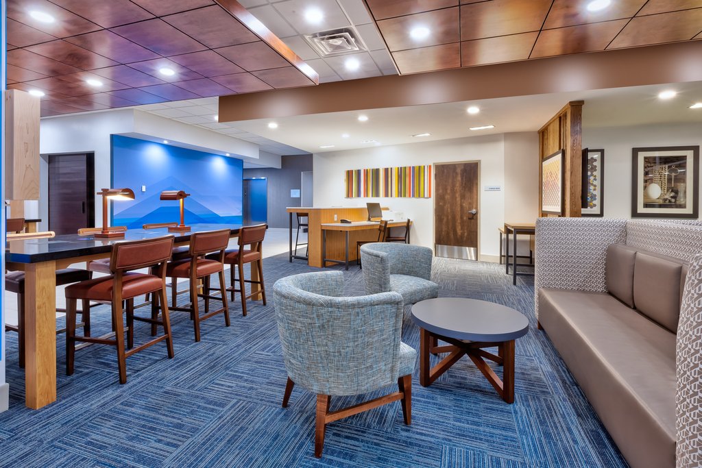 Wireless charging stations all around or lobby and waiting area