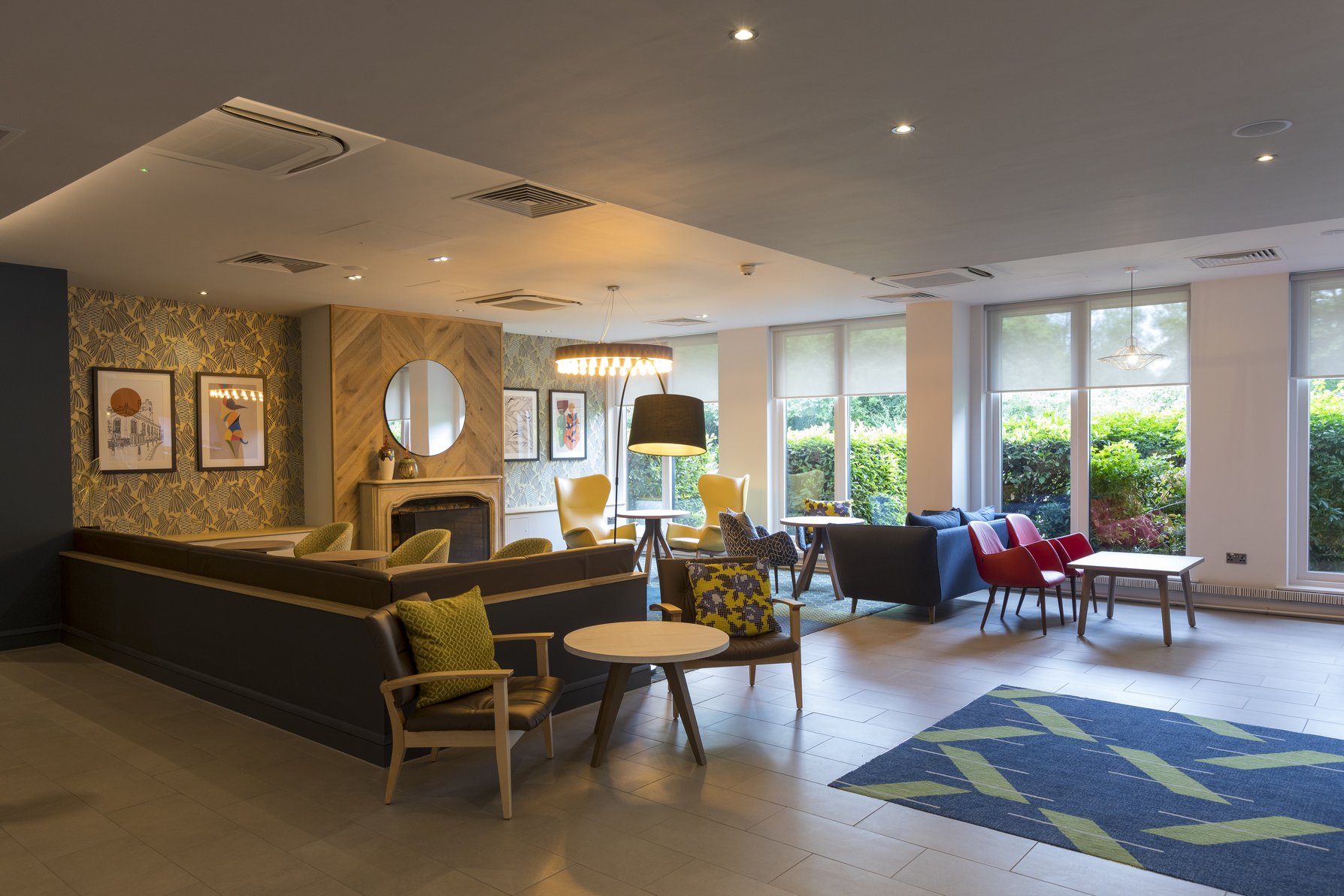 Hotel open lobby atrium