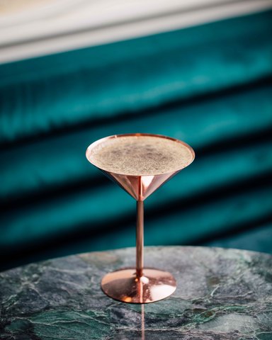 Cocktail in Copper Stemware