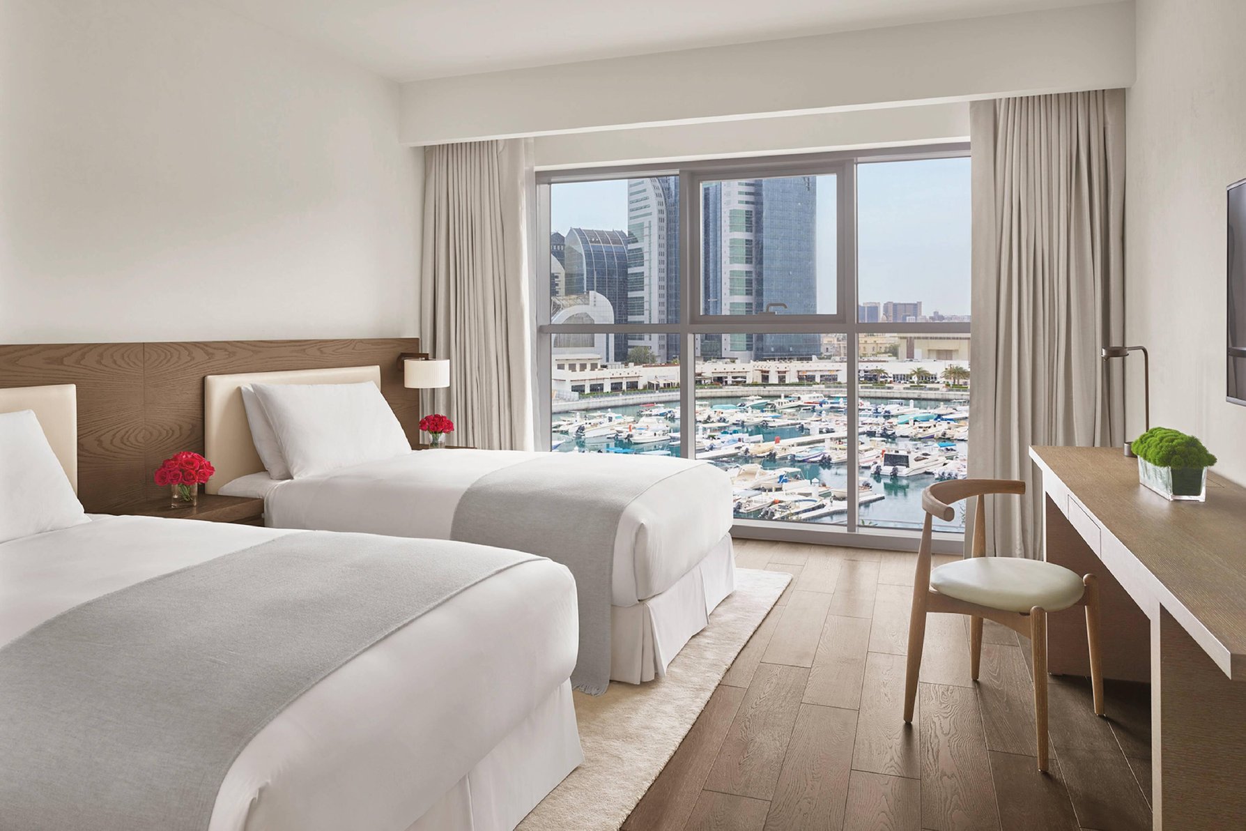 The Abu Dhabi Edition Room Type - 3 Bedroom Apartment, Bedroom 1: 1 King, Bedroom 2: 1 King, Bedroom 3: 2 Queen, Marina view